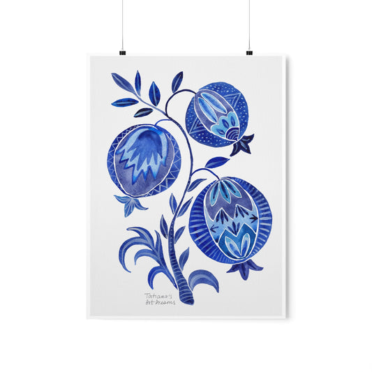 blue folk art